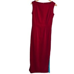 Eddy George Vintage Red Velvet Sheath Dress